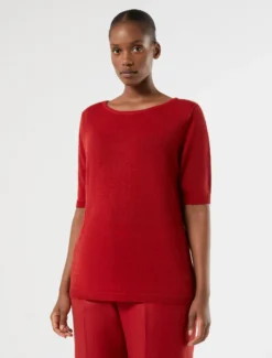 Maglia in misto lino - CILIEGIA