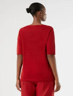 Maglia in misto lino - CILIEGIA