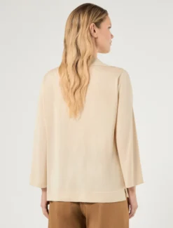 Maglia in seta e cachemire - SABBIA