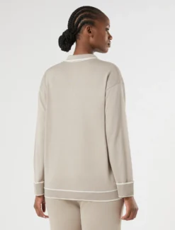 Maglia in seta e cotone - TORTORA