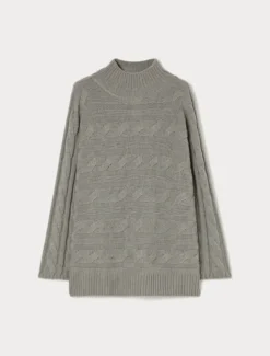 Maglia in soffilo di misto lana - GRIGIO MEDIO