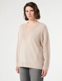 Maglia in soffilo di misto lana - TORTORA