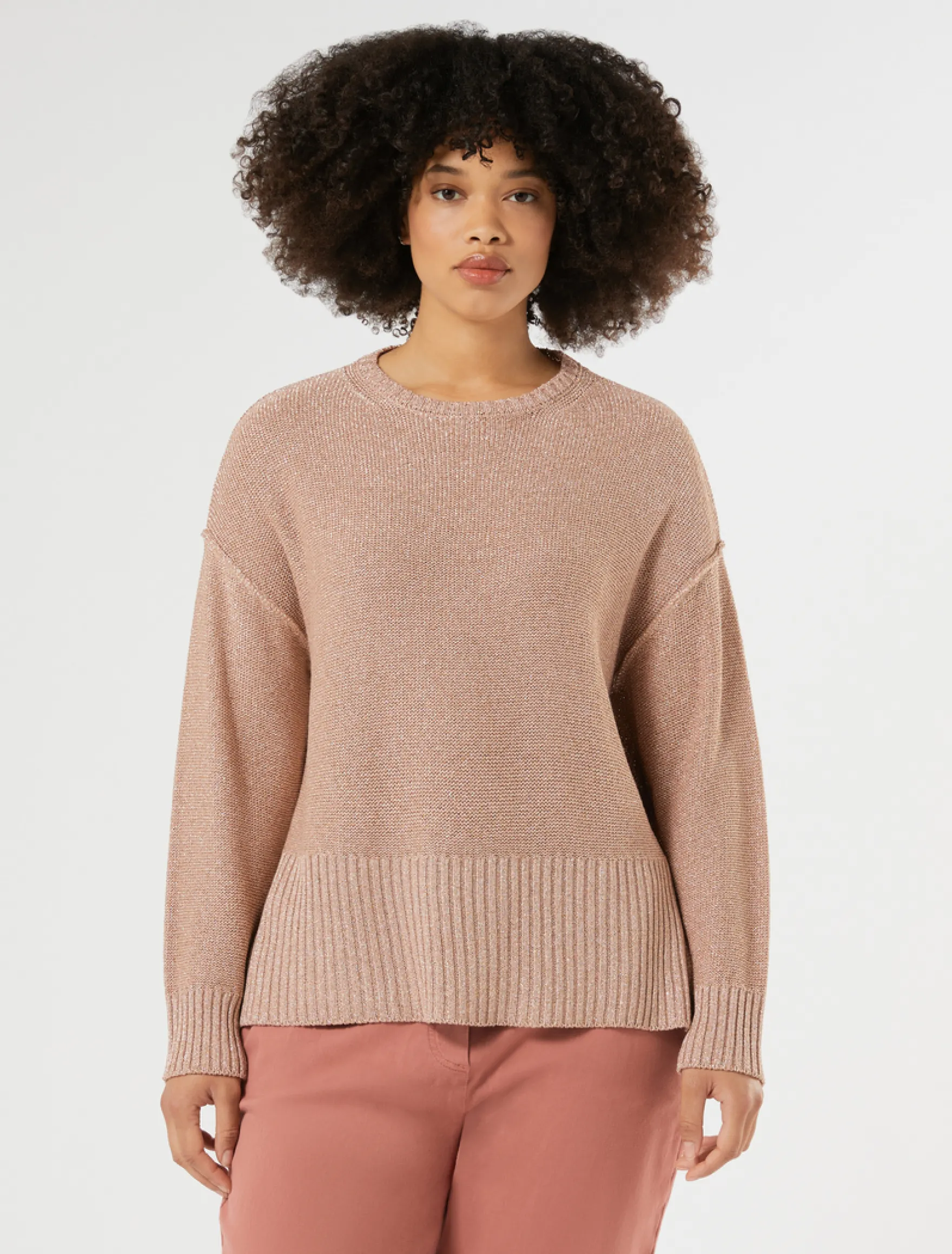 Maglia in viscosa lurex - ROSA ANTICO