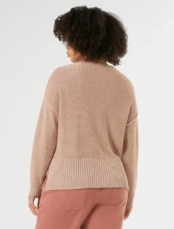 Maglia in viscosa lurex - ROSA ANTICO
