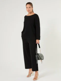 Maglia in viscosa opaca - NERO