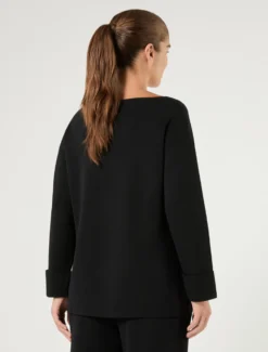 Maglia in viscosa opaca - NERO