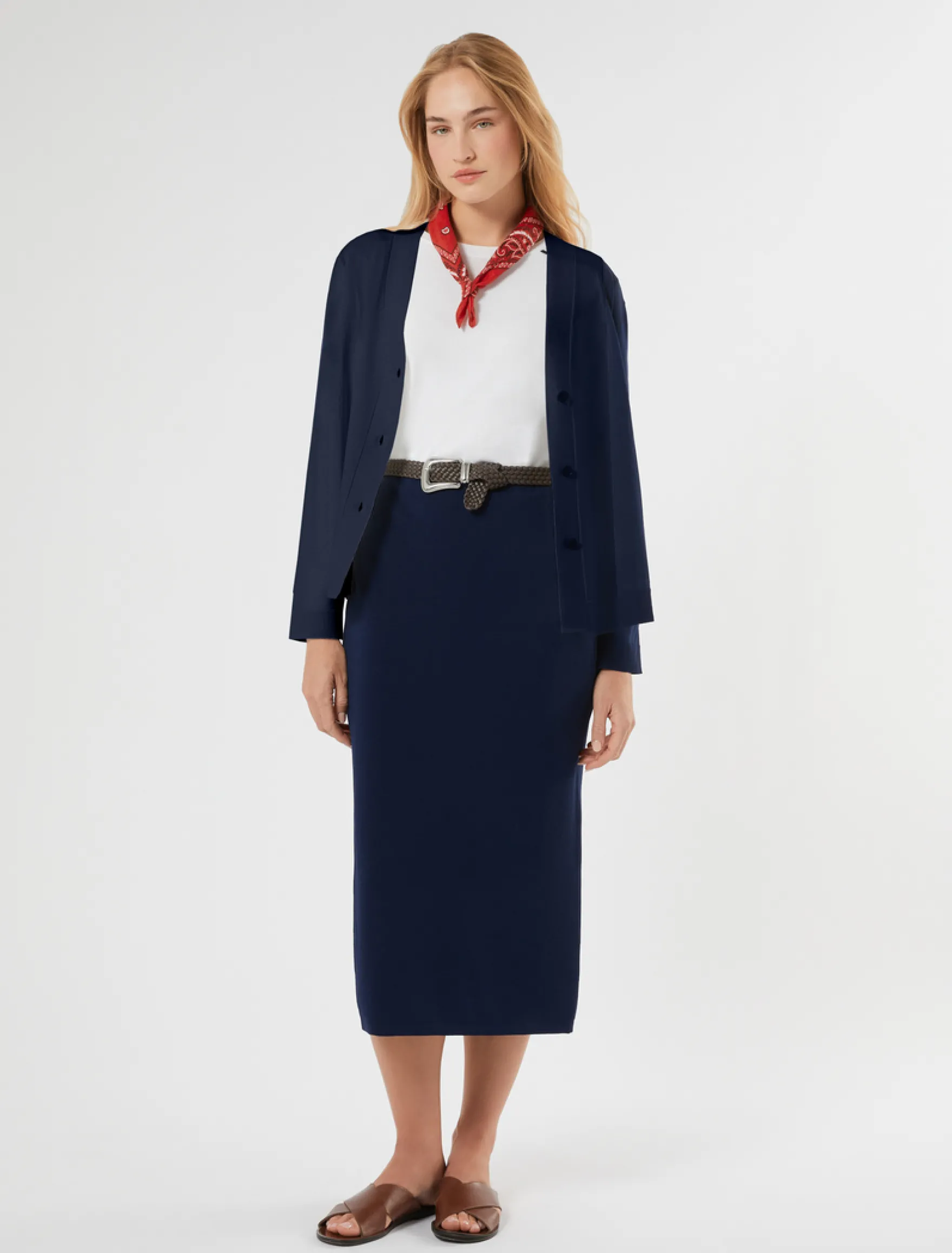 Maglia in viscosa stretch - BIANCO