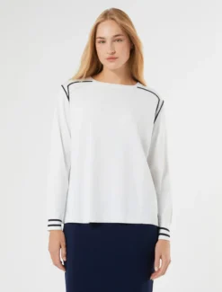 Maglia in viscosa stretch - BIANCO