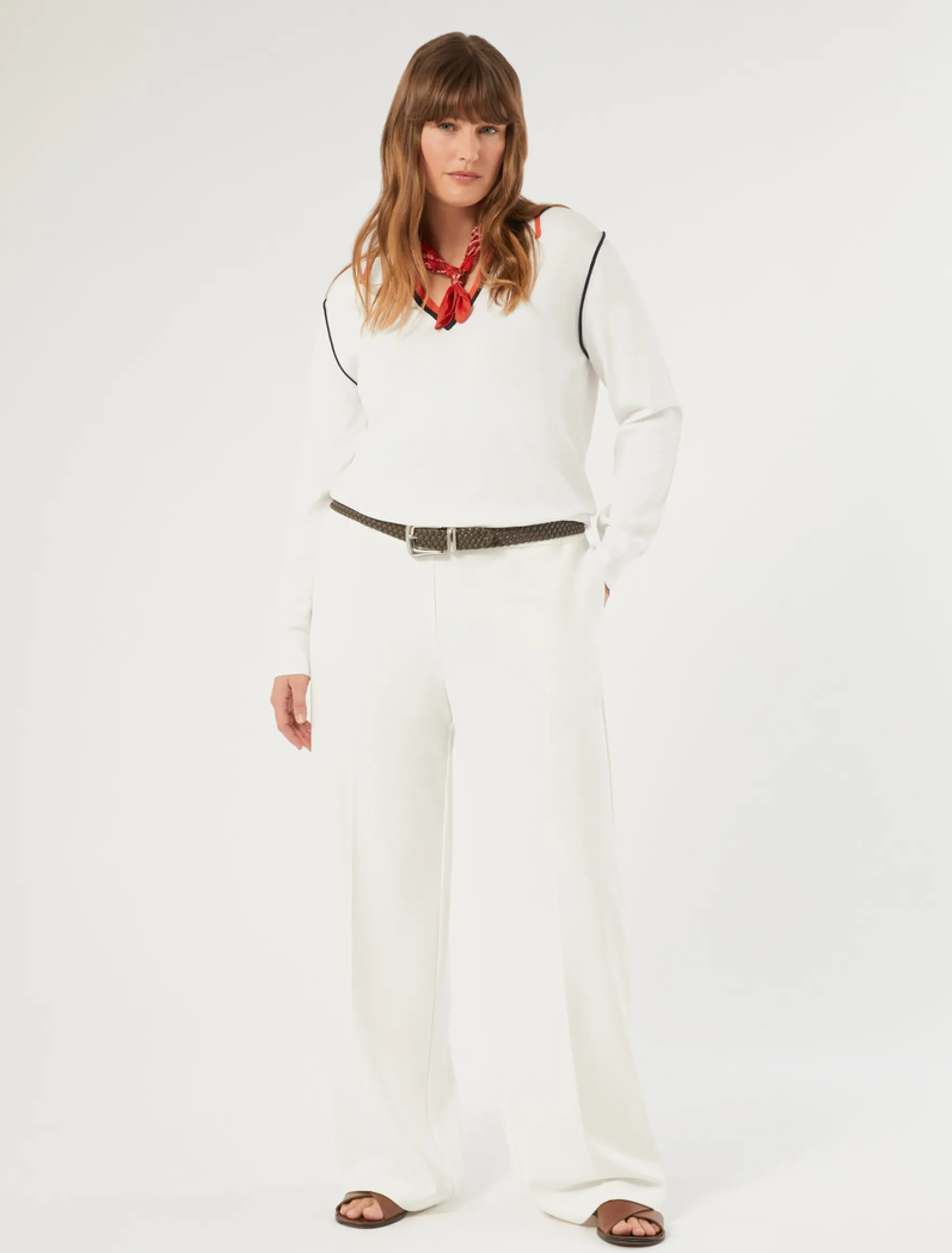 Maglia in viscosa stretch - BIANCO