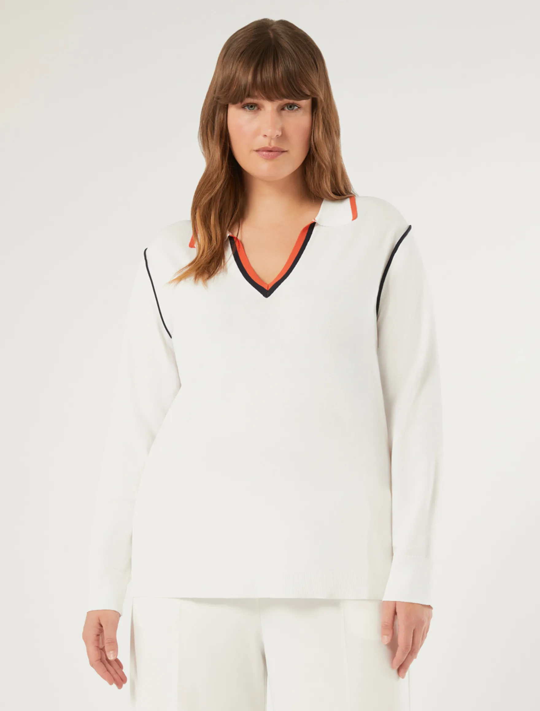 Maglia in viscosa stretch - BIANCO