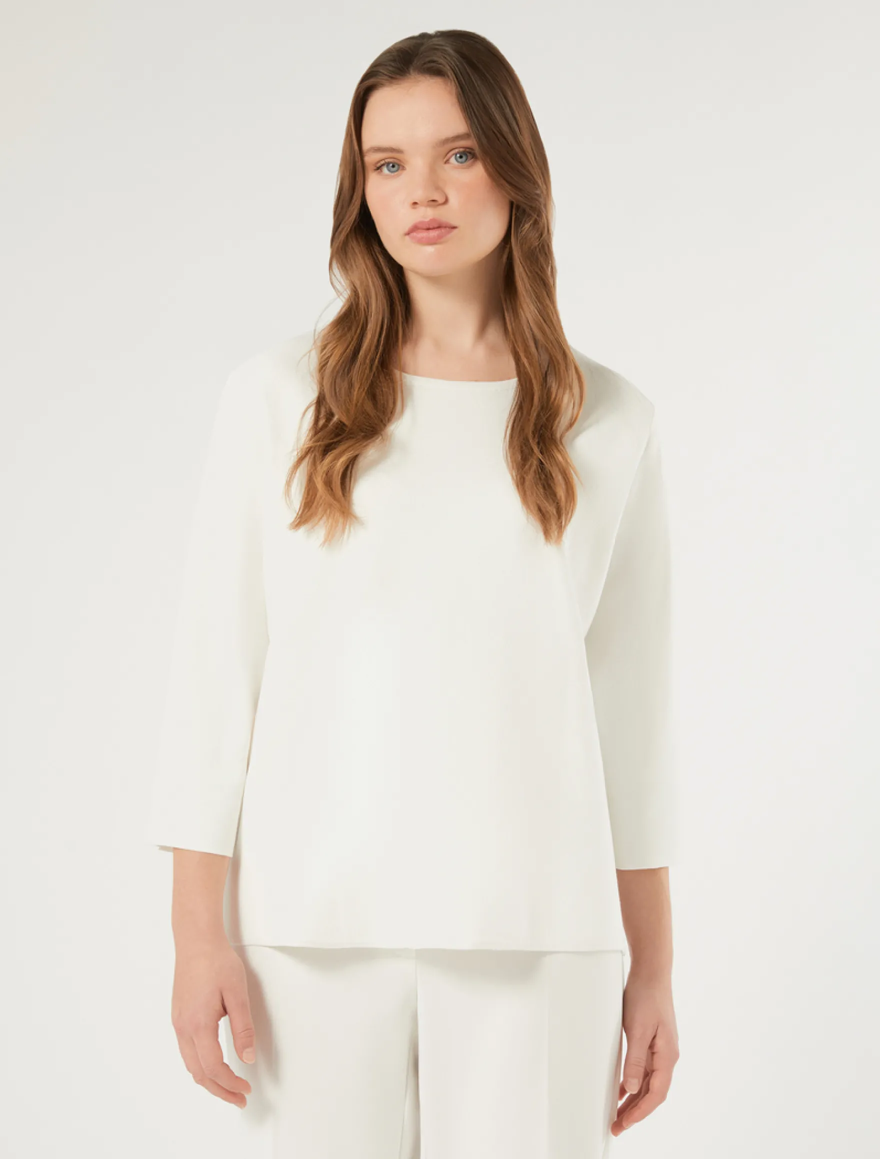 Maglia in viscosa stretch - BIANCO