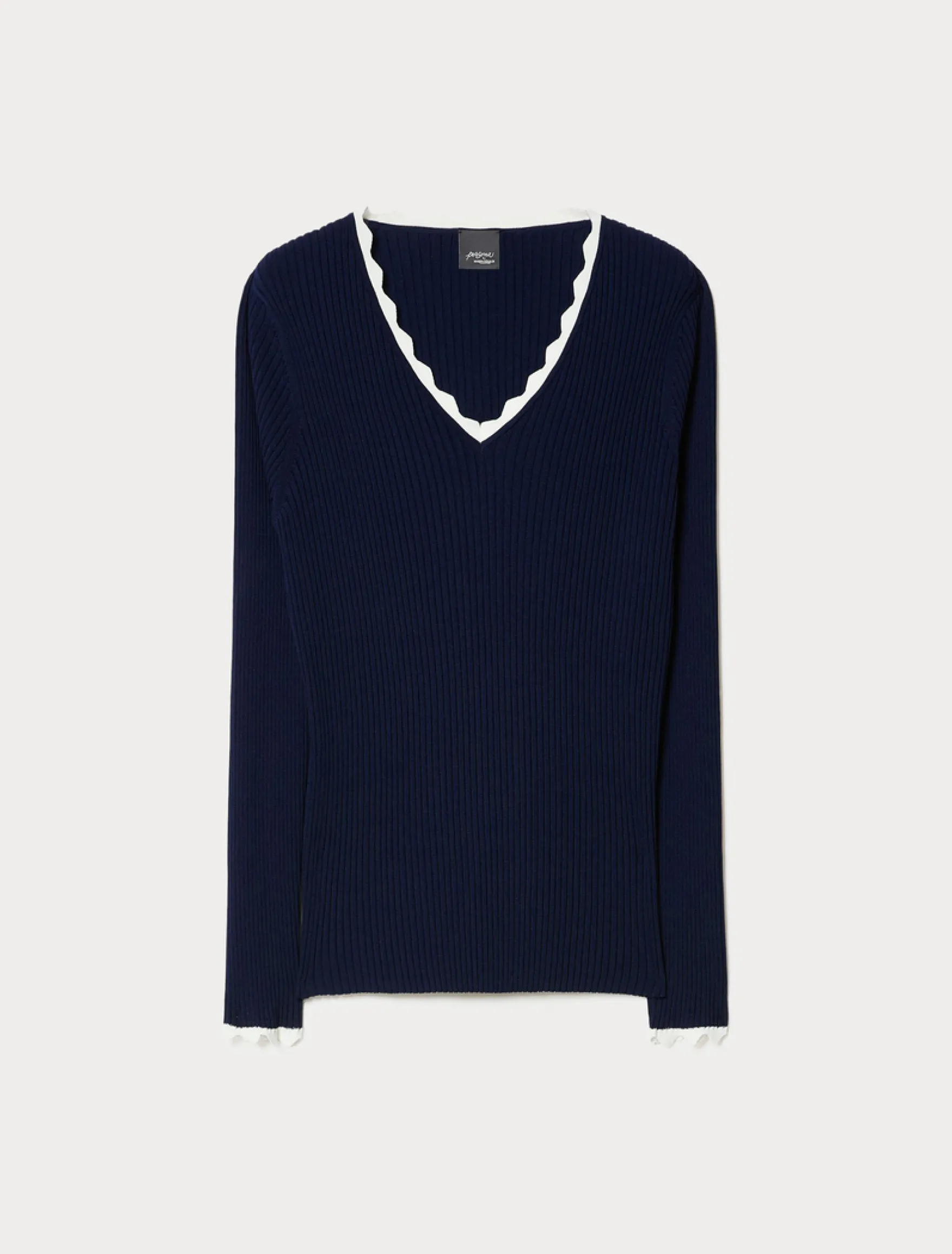 Maglia in viscosa stretch - BLU NOTTE