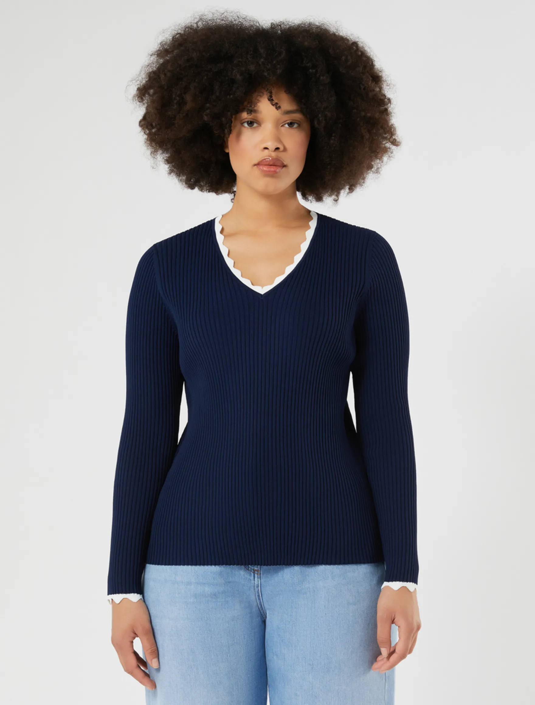Maglia in viscosa stretch - BLU NOTTE