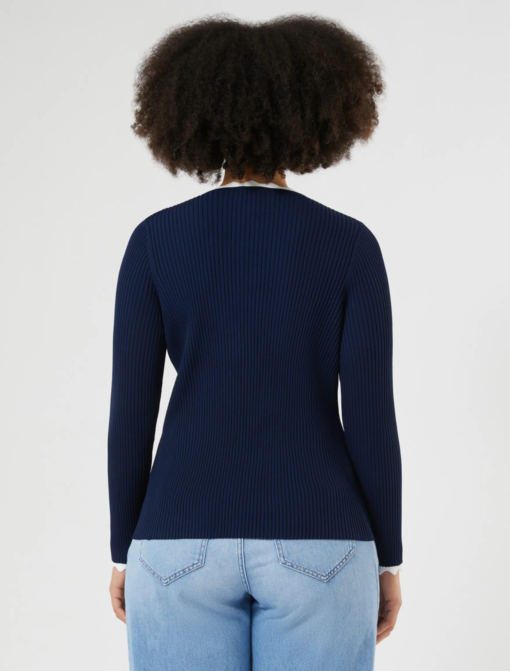 Maglia in viscosa stretch - BLU NOTTE