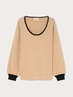 Maglia in viscosa stretch - CAMMELLO