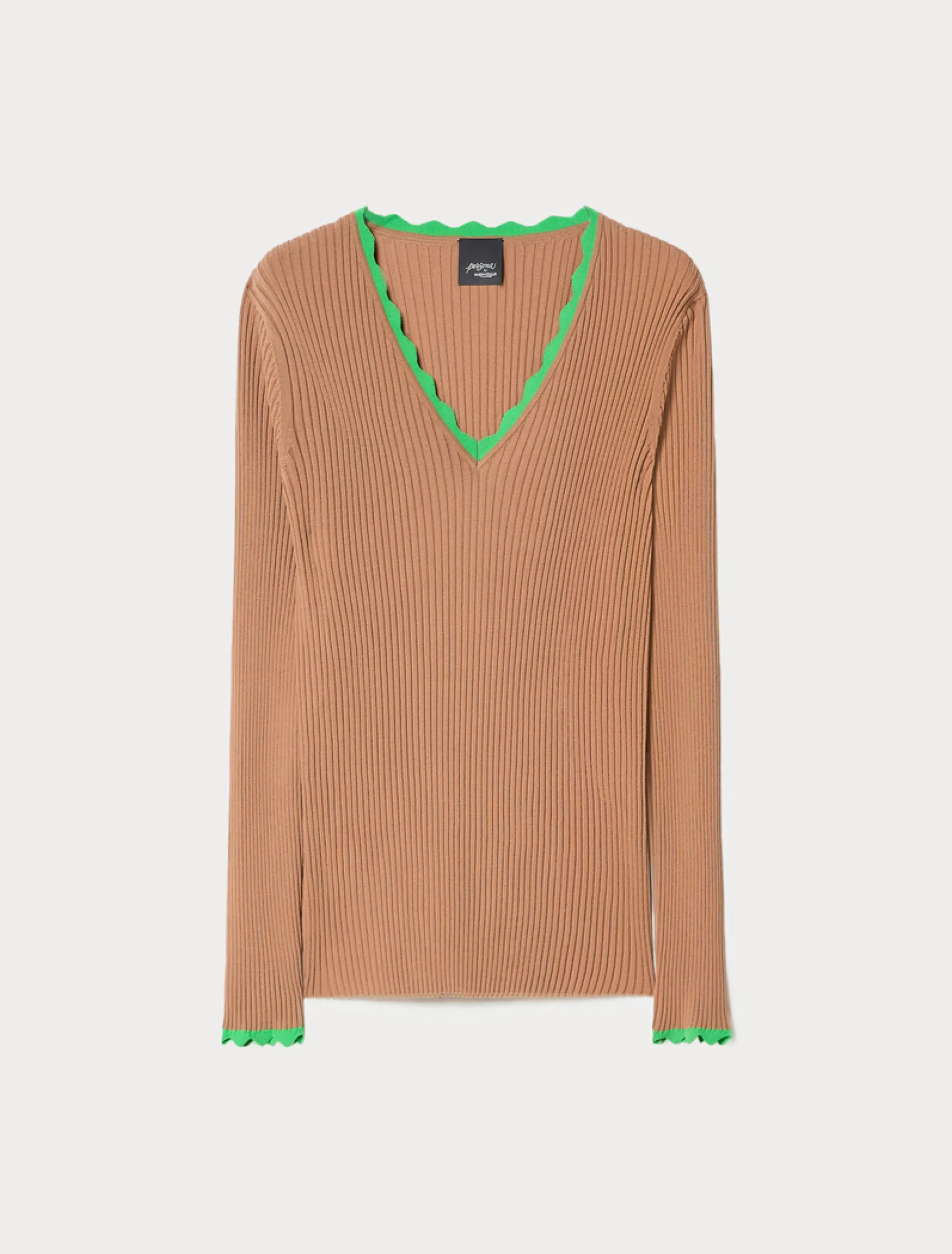 Maglia in viscosa stretch - CARAMELLO