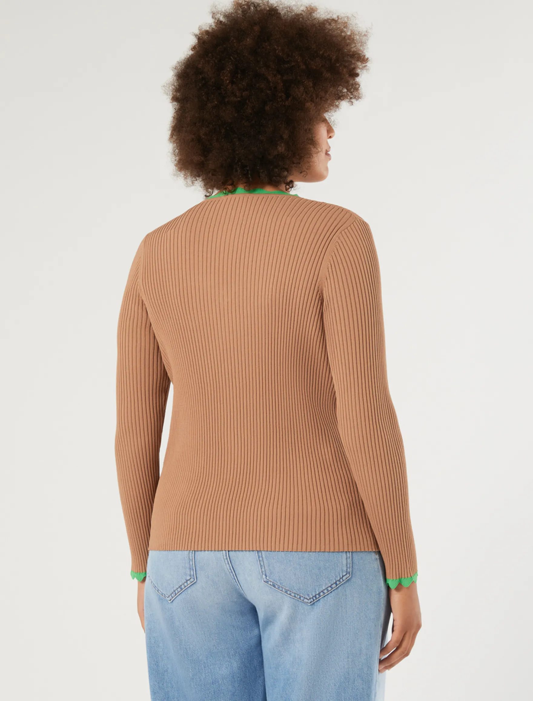 Maglia in viscosa stretch - CARAMELLO