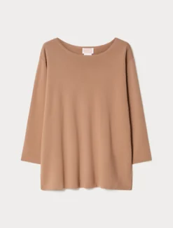 Maglia in viscosa stretch - CARAMELLO