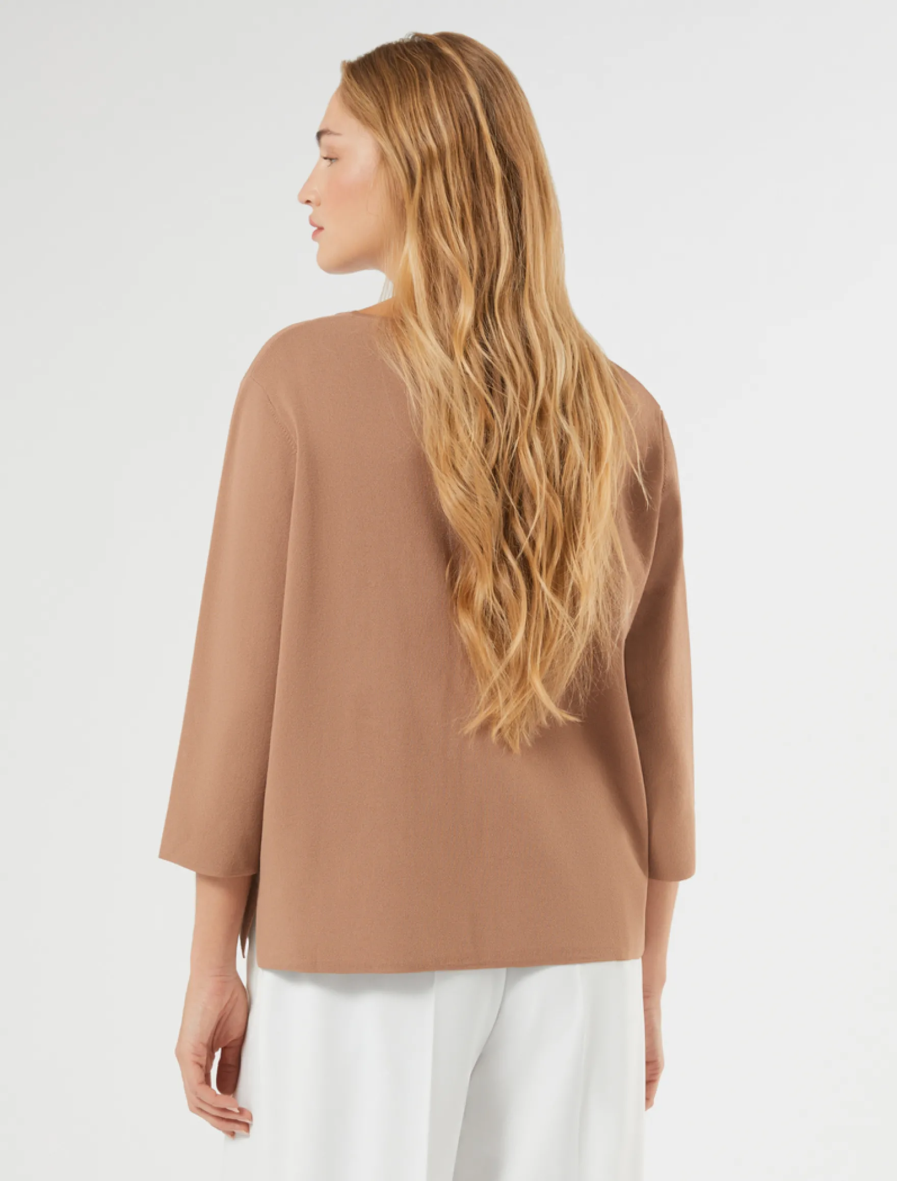 Maglia in viscosa stretch - CARAMELLO