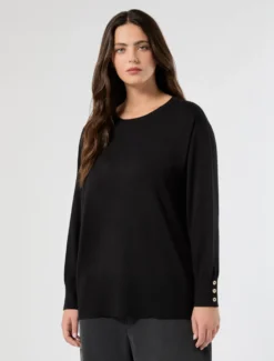 Maglia in viscosa stretch - NERO