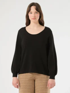 Maglia in viscosa stretch - NERO