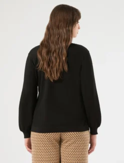 Maglia in viscosa stretch - NERO