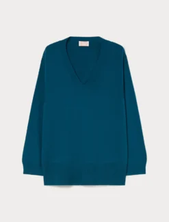 Maglia in viscosa stretch - PETROLIO