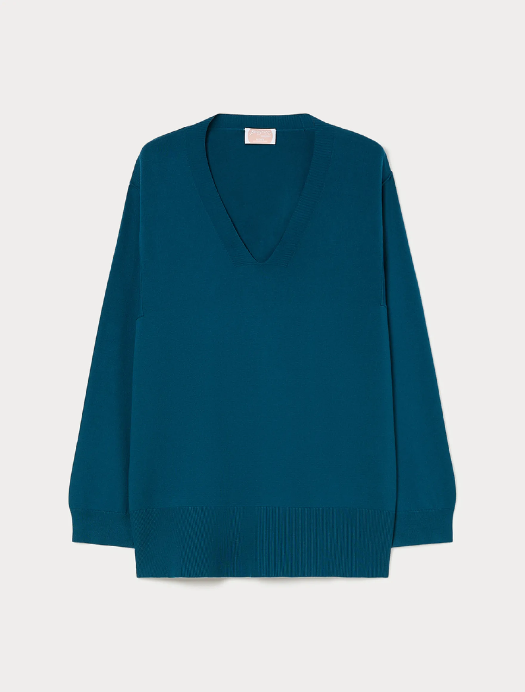 Maglia in viscosa stretch - PETROLIO
