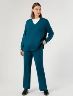 Maglia in viscosa stretch - PETROLIO