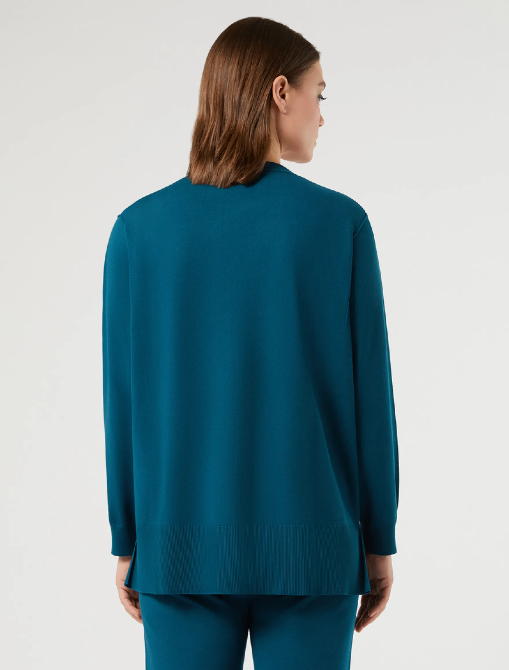 Maglia in viscosa stretch - PETROLIO