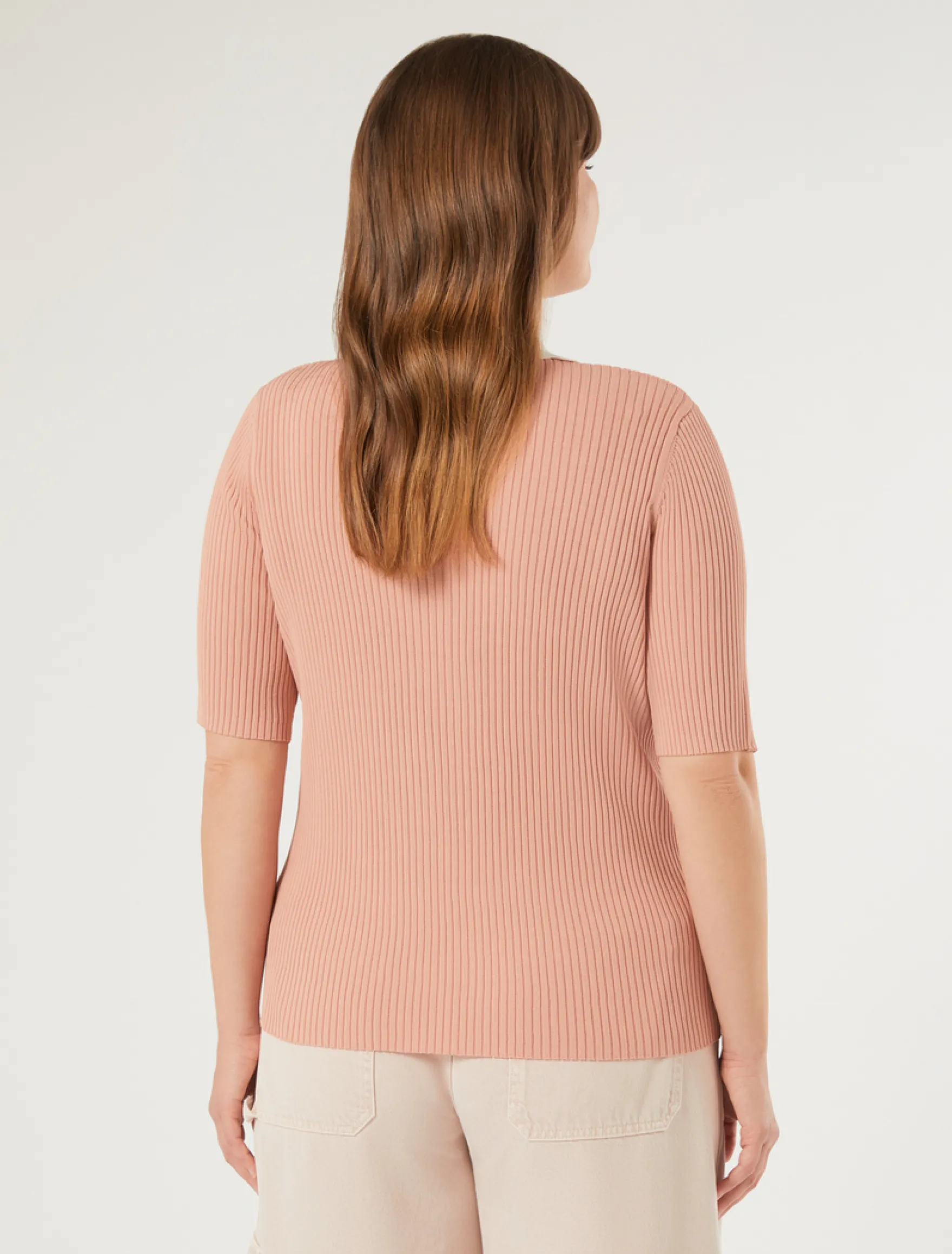 Maglia in viscosa stretch - ROSA ANTICO