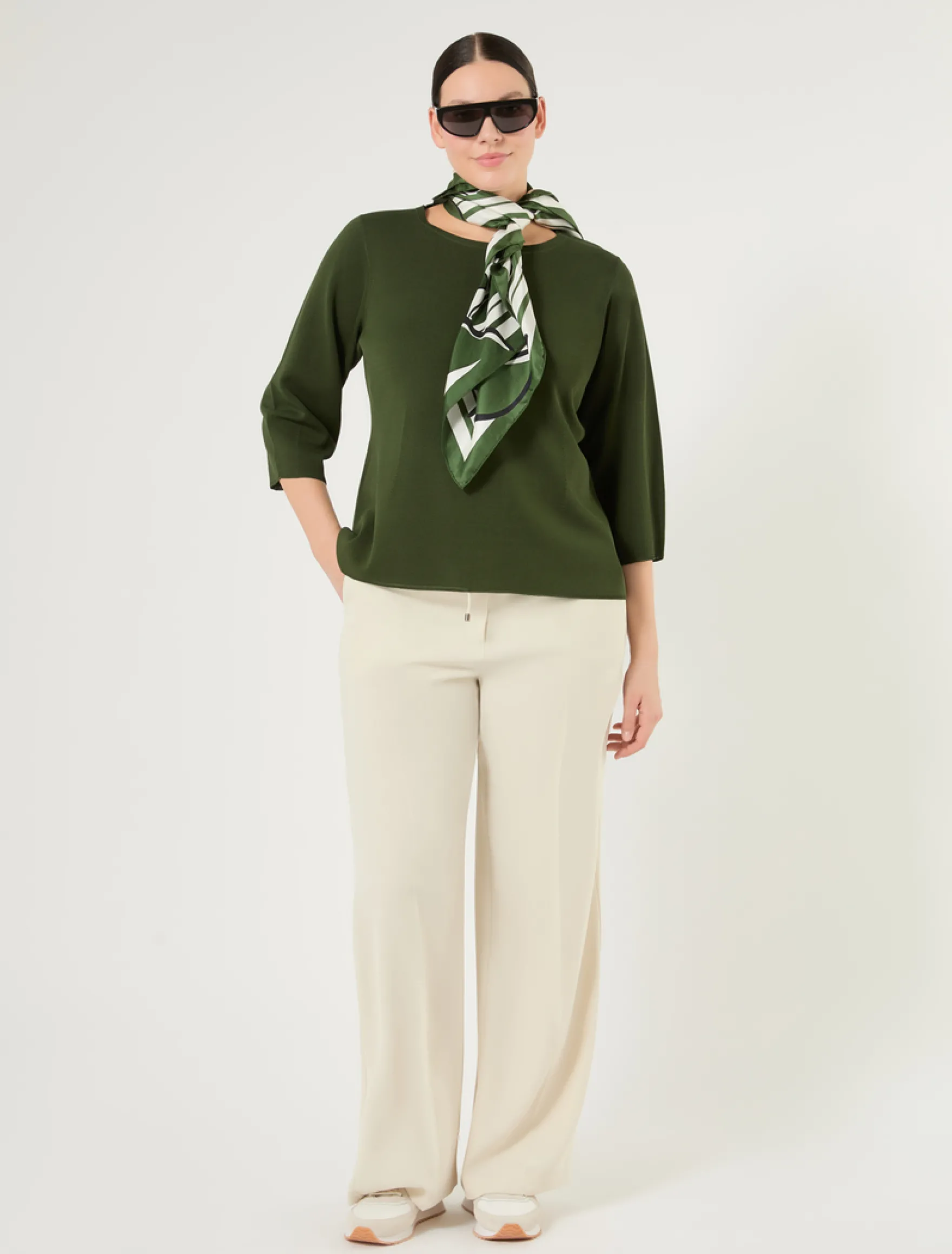 Maglia in viscosa - VERDE SCURO