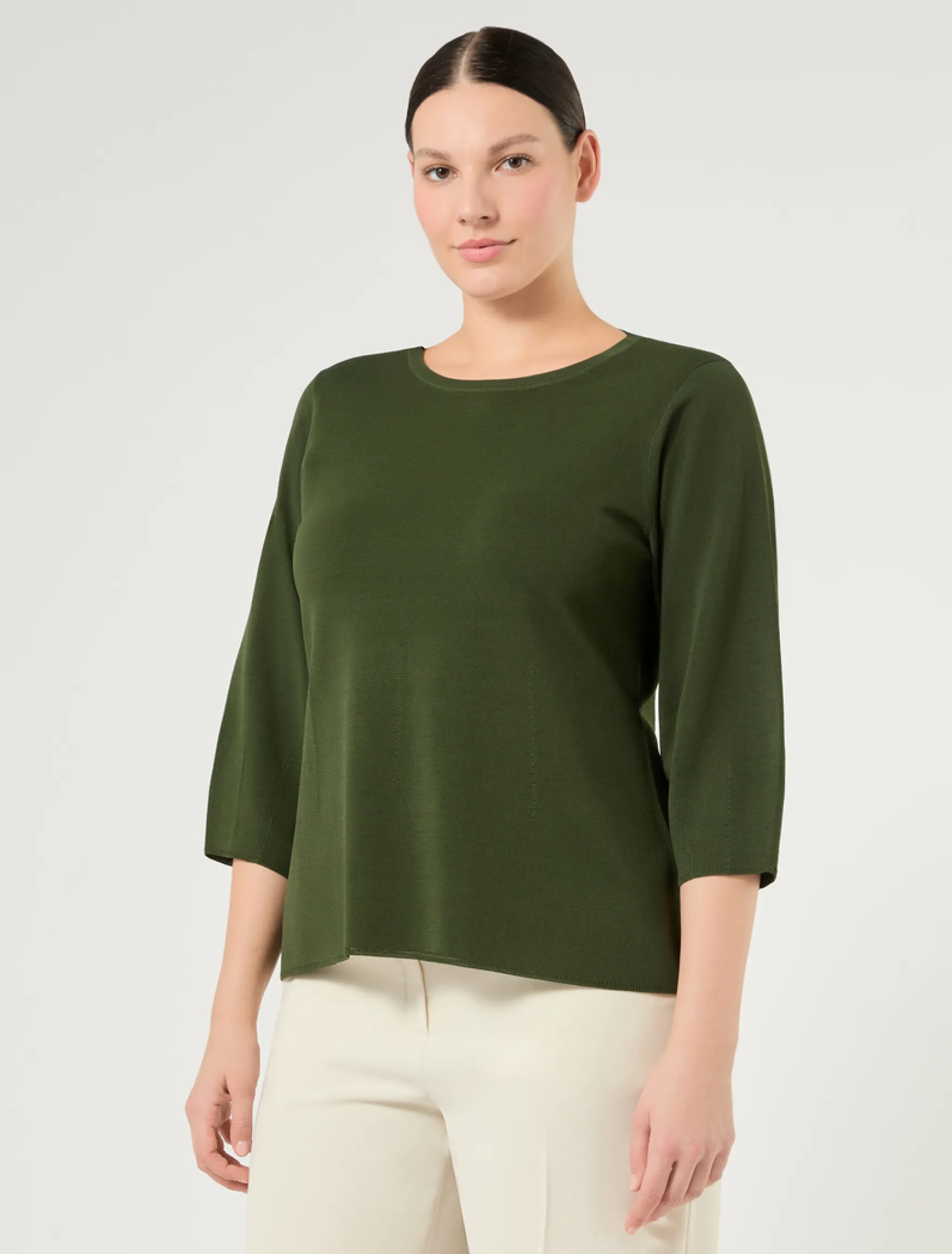 Maglia in viscosa - VERDE SCURO