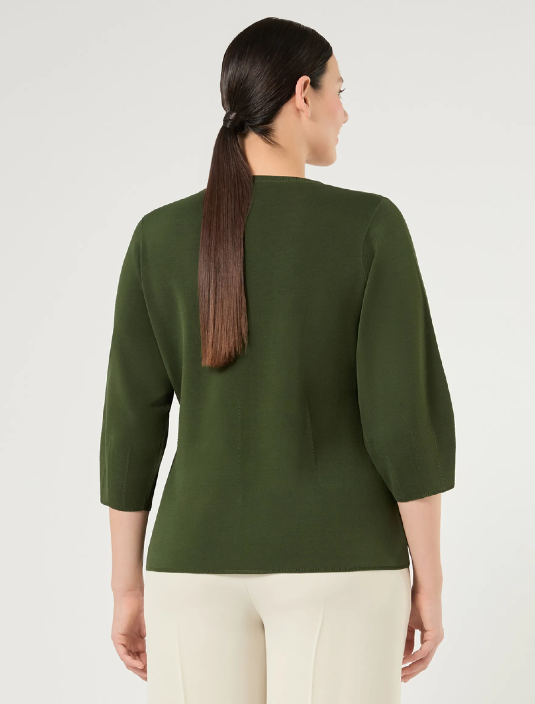 Maglia in viscosa - VERDE SCURO