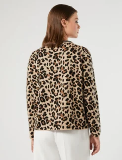 Maglia jacquard con ricamo - CAMMELLO