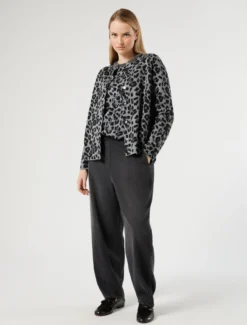 Maglia jacquard con ricamo - GRIGIO MEDIO