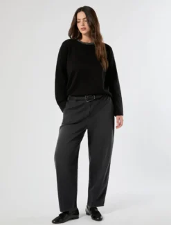 Maglia jacquard con ricamo - NERO