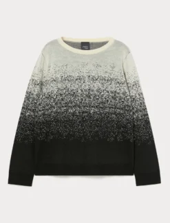 Maglia jacquard sfumata - BIANCO