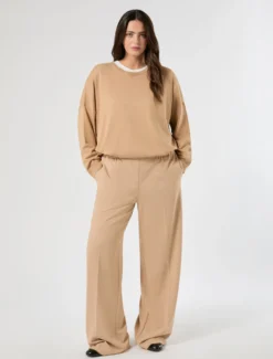 Maglia over in misto viscosa - CAMMELLO