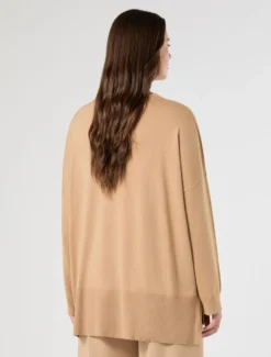 Maglia over in misto viscosa - CAMMELLO