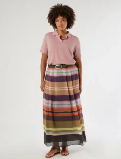 Maglia polo in lino e cotone - GLICINE