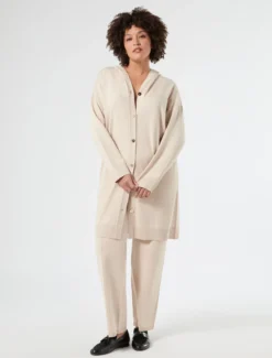 Maxi cardigan in viscosa - ALBINO