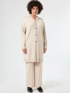 Maxi cardigan in viscosa - ALBINO