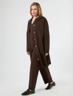 Maxi cardigan in viscosa - CACAO