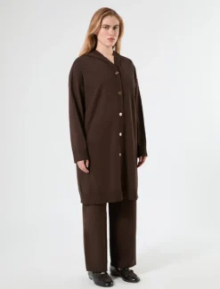 Maxi cardigan in viscosa - CACAO