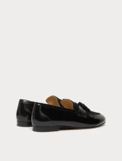 Mocassini in pelle e suede - NERO