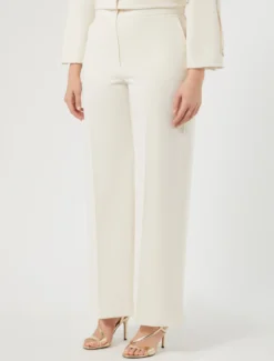 Pantaloni ampi in cady - BIANCO AVORIO