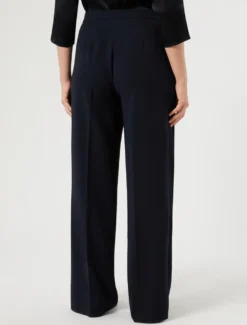 Pantaloni ampi in cady - BLU NOTTE
