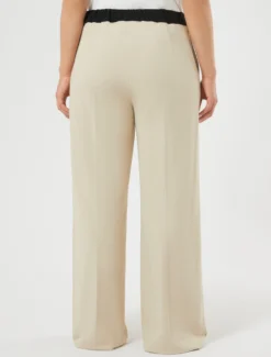 Pantaloni ampi in jersey - BEIGE