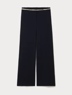 Pantaloni ampi in jersey - BLU NOTTE